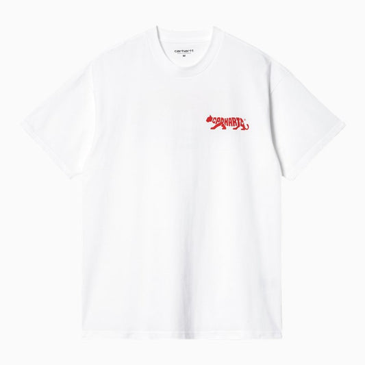 [MEN][DIGGING]White Rocky Script t-shirt