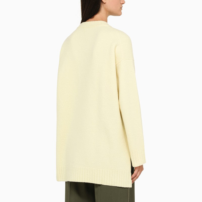 Yellow broadcloth sweater in wool