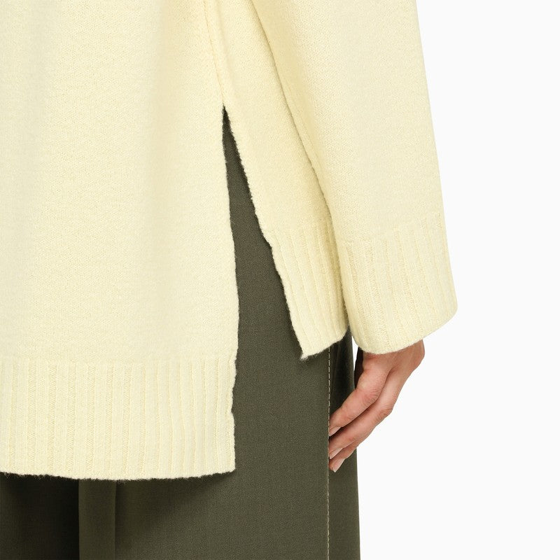 Yellow broadcloth sweater in wool