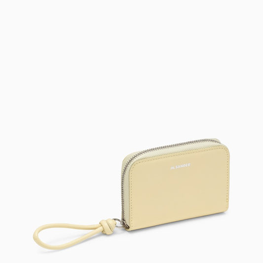 Small zip around wallet pastel yellow