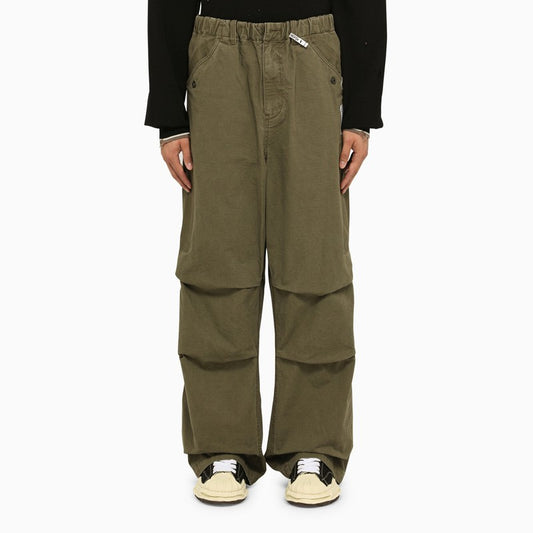 Khaki wide cargo trousers