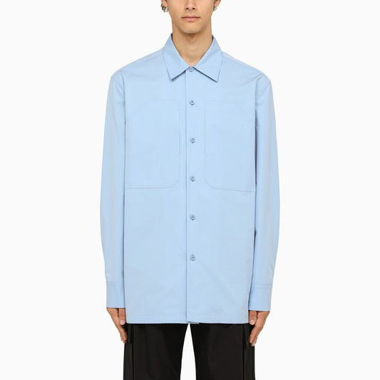 Light blue oversize shirt with pockets