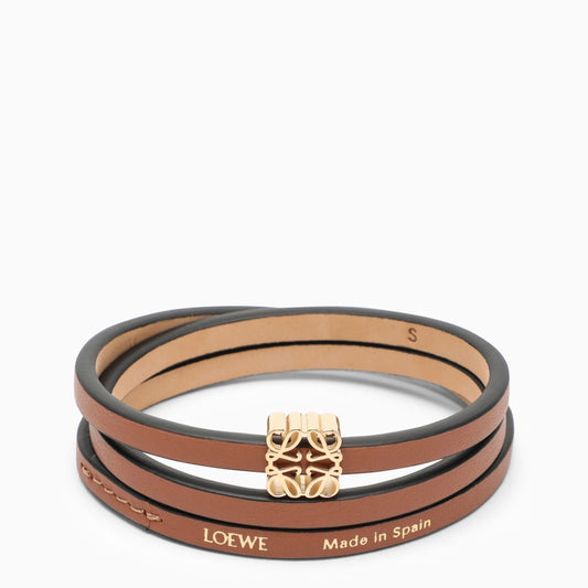 [WOMEN][NEW IN]Brown calfskin twist bracelet