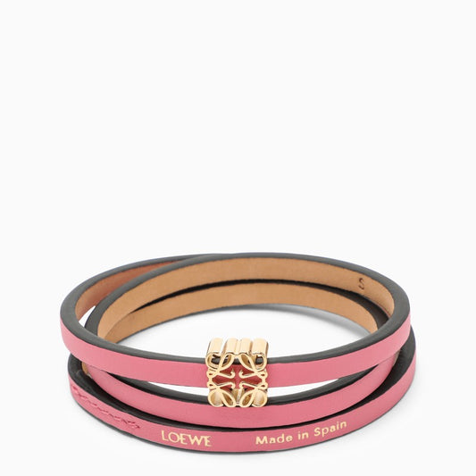 Sunset Pink calfskin twist bracelet