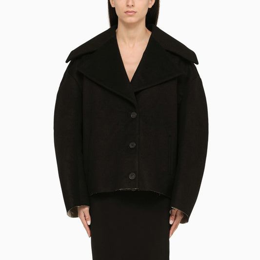 Black wool oversize jacket