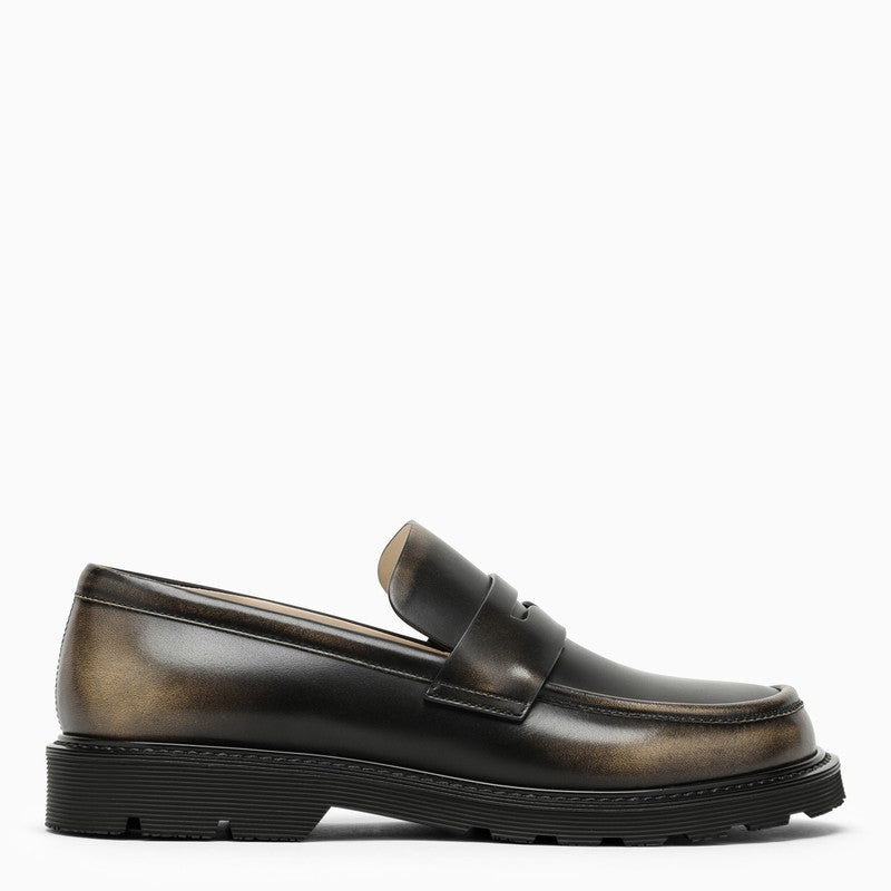 Two-tone leather loafer