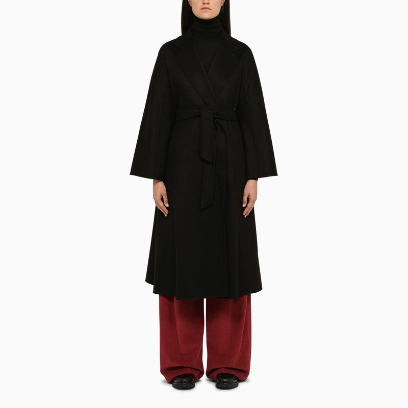 Black cashmere long coat