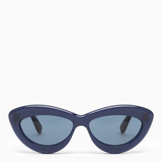 Blue cat-eye sunglasses