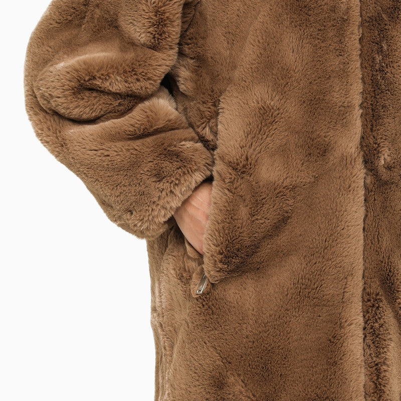 Brown faux fur jacket