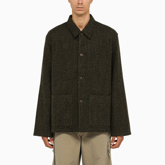 Black wool-blend jacket