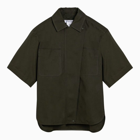 Olive green cotton over shirt