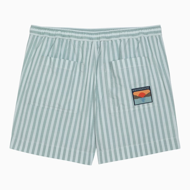 Striped cotton shorts