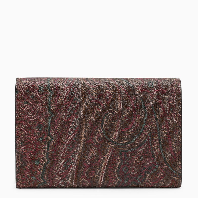 Paisley wallet in coated canvas