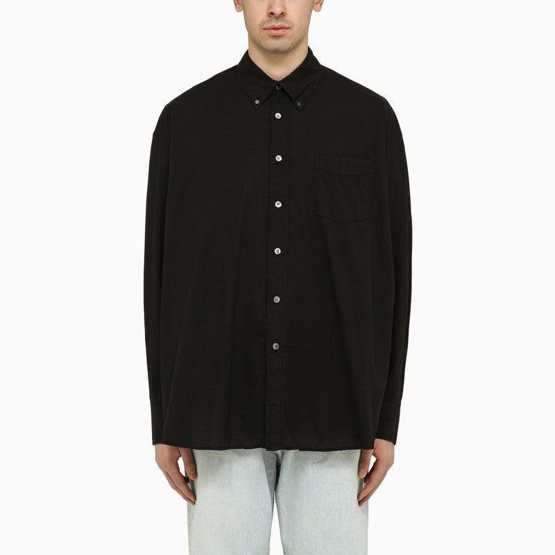 Black borrowed shirt in voile