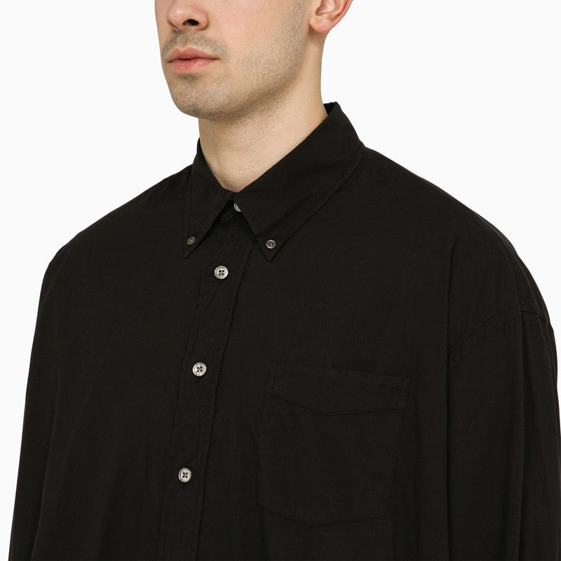 Black borrowed shirt in voile