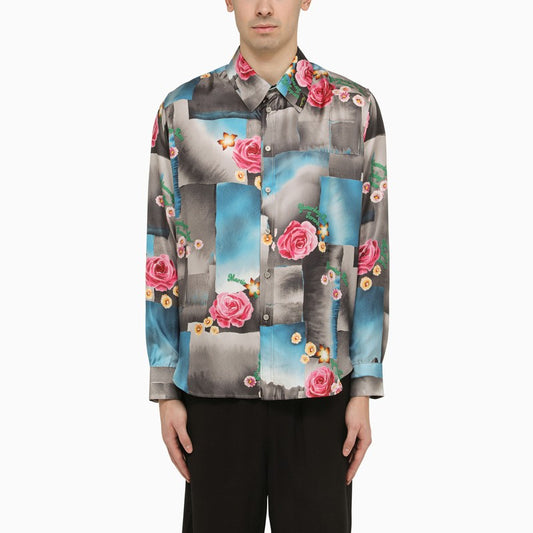 Silk floral print shirt
