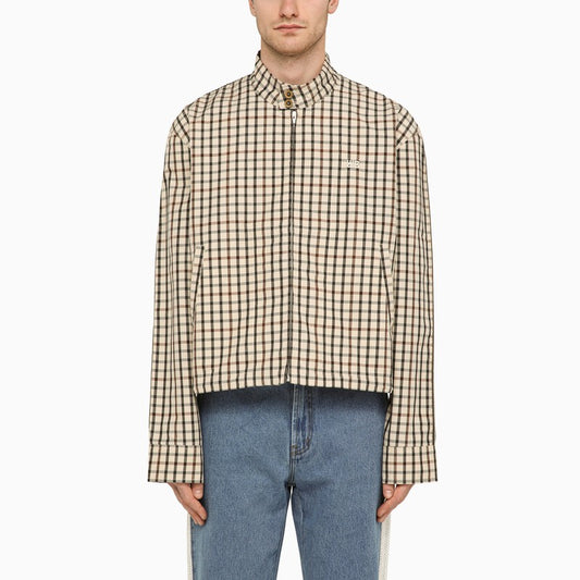 Light jacket with checked pattern
