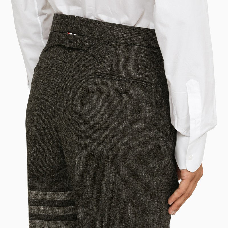 Grey wool slim trousers