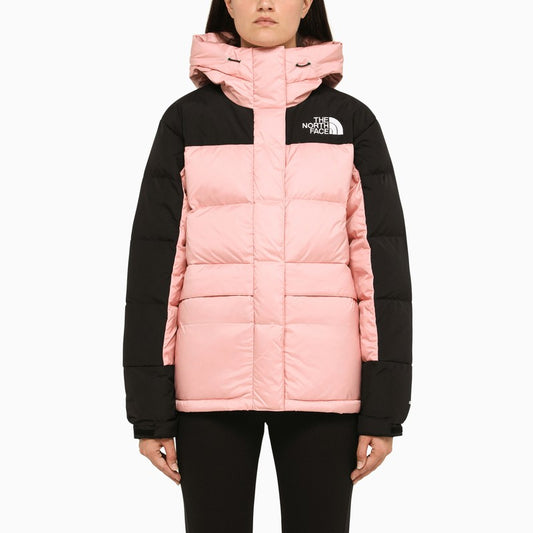 Pink/black padded down jacket