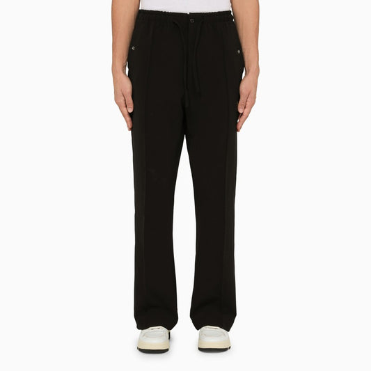 Black trousers with embroidery