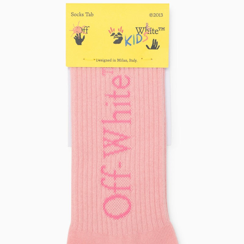 Pink sports socks with logo