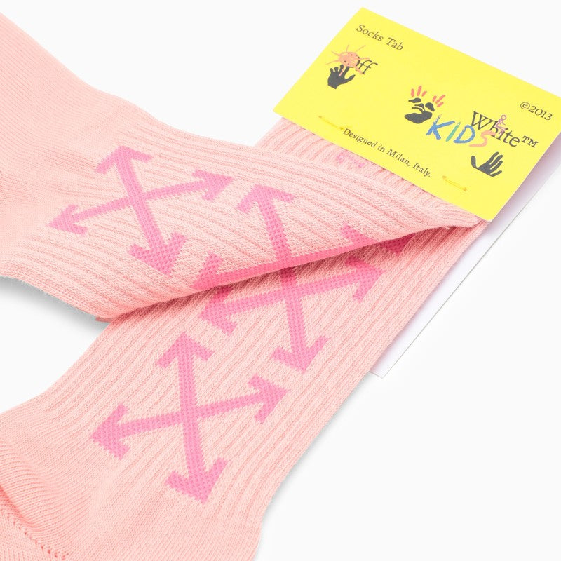 Pink sports socks with logo