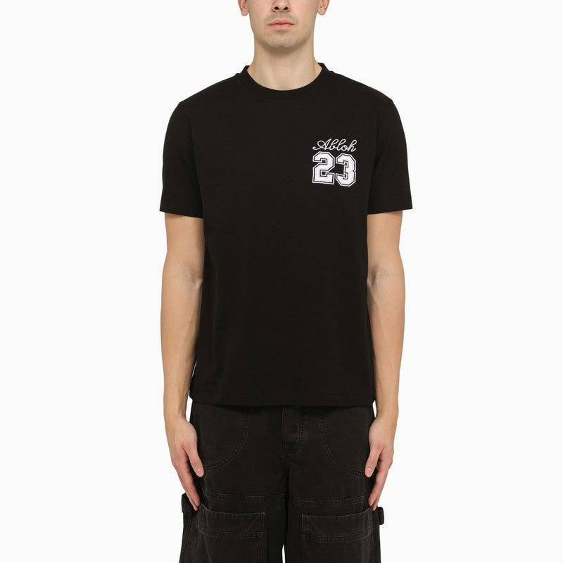 Black Slim t-shirt with logo 23