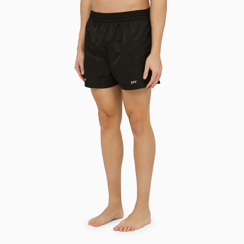 Black swim shorts with logo Off