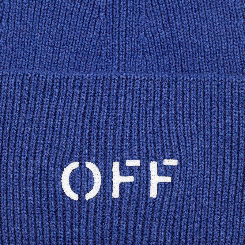 Blue cotton knit hat