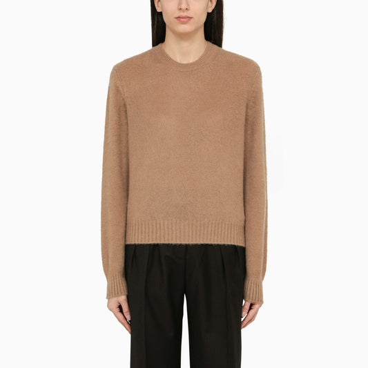 Camel-coloured cashmere sweater