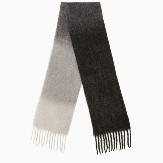 Grey alpaca wool scarf