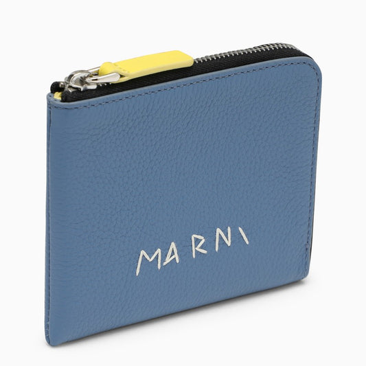 [MEN][NEW IN]Light blue zipped wallet with logo