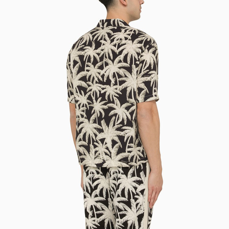 Bowling shirt with Palm print