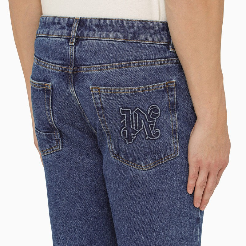 Blue jeans with Monogram embroidery