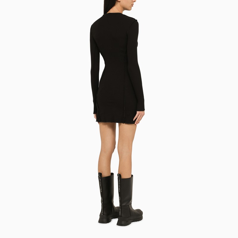 Black stretch short dress