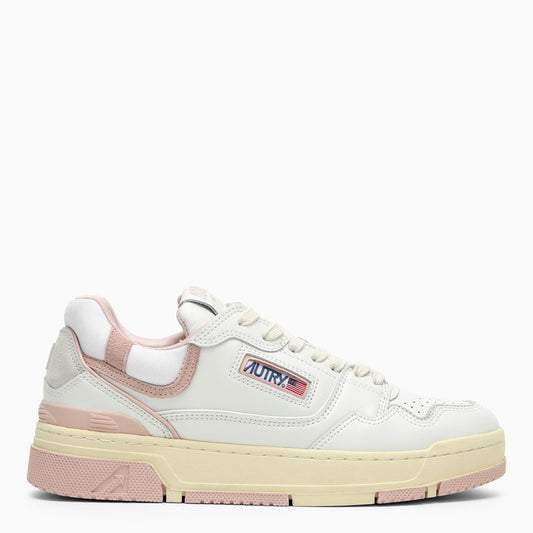 White/pink leather and suede CLC trainer
