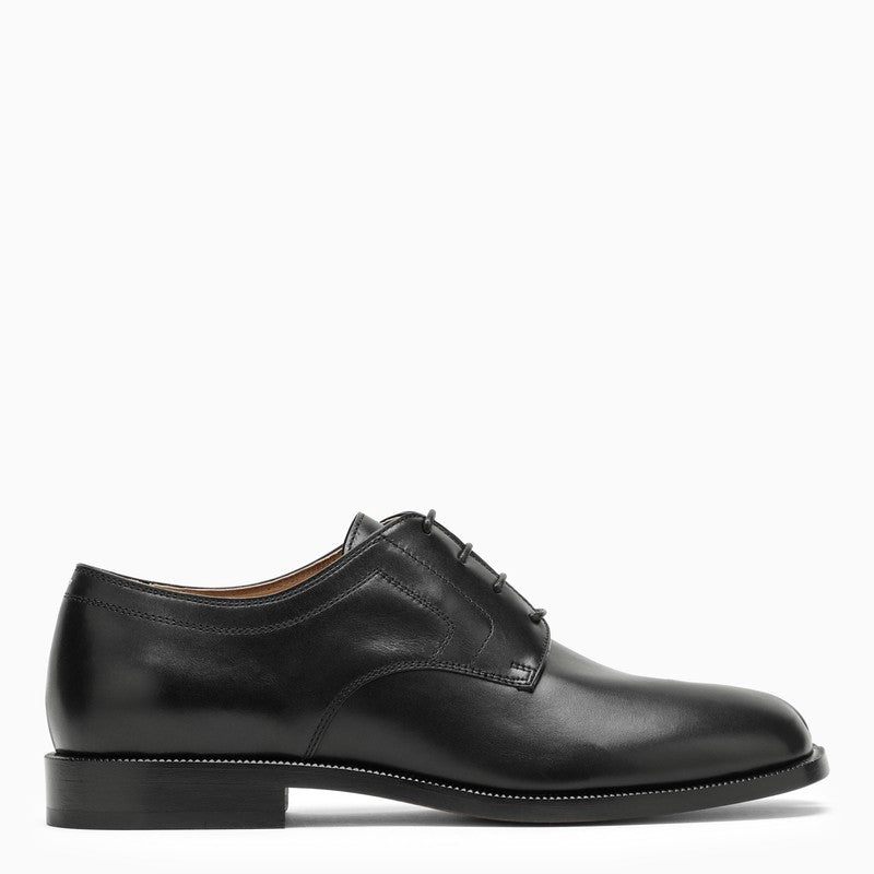 Black leather Tabi lace-up