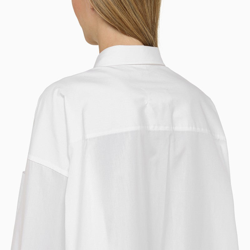 White poplin oversize shirt