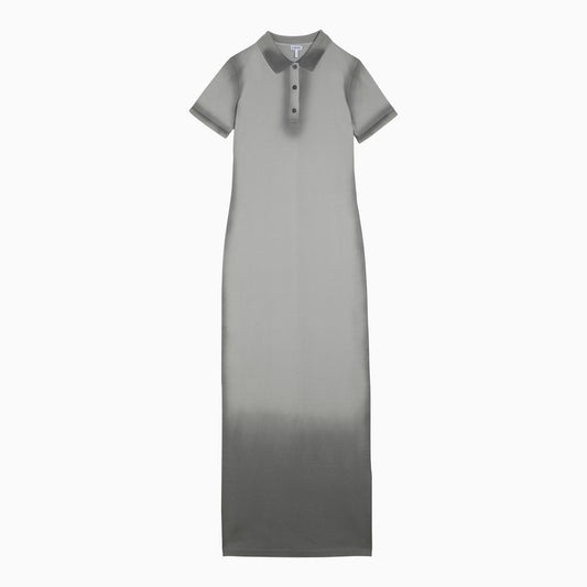 Grey cotton long polo dress