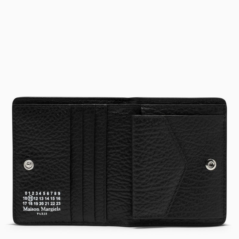 Black bi-fold wallet with coin holder