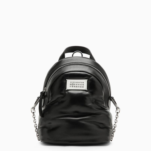 [MEN][BAG#]Glam Slam black quilted leather backpack