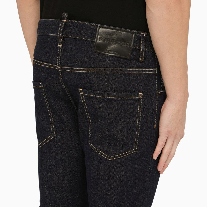 Navy blue regular denim jeans