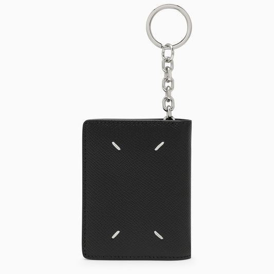 [NEW IN]Black leather card case with key ring