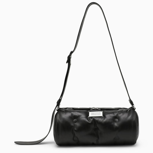 Black leather Glam slam pillow bag
