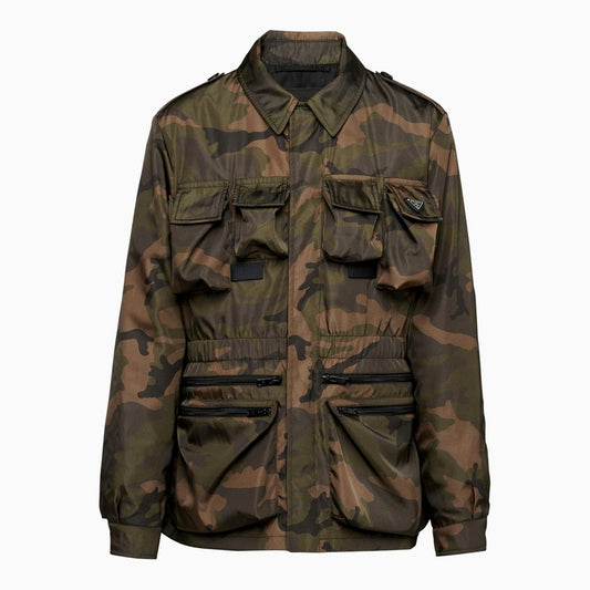 Camouflage jacket in Re-Nylon
