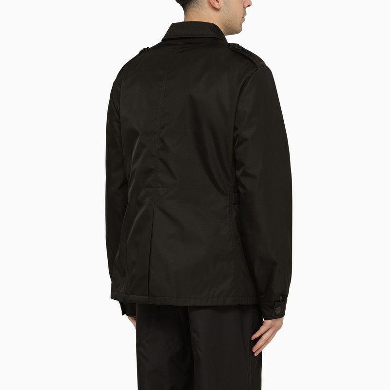 Black Re-Nylon multi-pocket jacket
