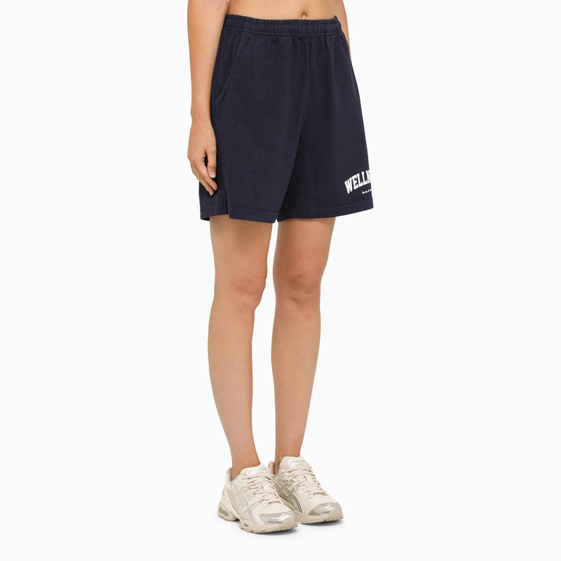 Navy jersey shorts