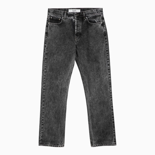 [MEN][NEW IN]Regular washed black denim jeans