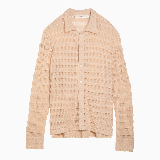 [MEN][NEW IN]Cream-coloured cotton knit Yasu shirt