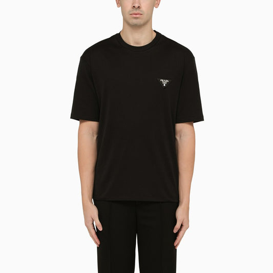 [NEW IN]Black cotton crew-neck T-shirt